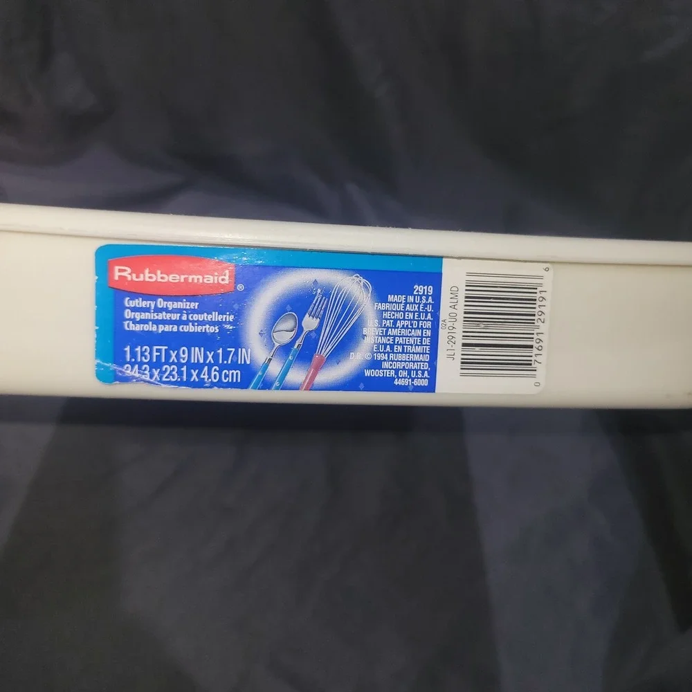 VINTAGE Rubbermaid 5 Slot Silverware Flatware Organizer Tray Almond #2919
